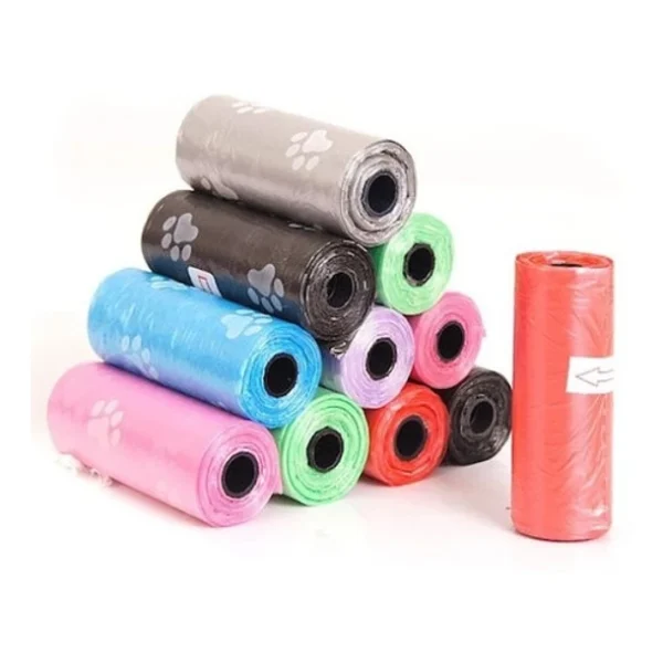 Pack de 12 rollos de bolsas biodegradables para mascotas